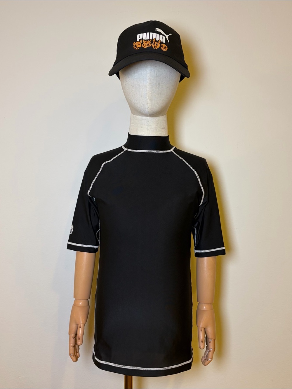 ☀️ Aqua Armor SPF 50+ Rash Guard Swim Shirt | Black Youth Small NWOT